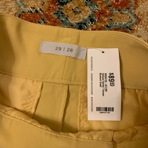 Mustard high-waisted trousers - Picture 1 of 5